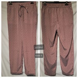 j crew geo print pants size 2